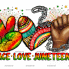 Peace Love Juneteenth-3 DTF Transfer