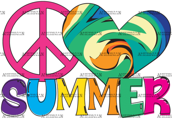 Peace Love Summer DTF Transfer