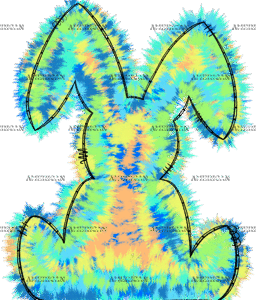 Rabbit Green Splash DTF Transfer
