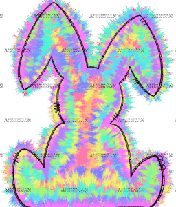 Rabbit Pink Splash DTF Transfer