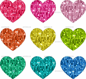 Rainbow Hearts DTF Transfer