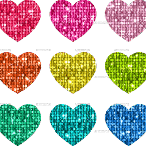 Rainbow Hearts DTF Transfer