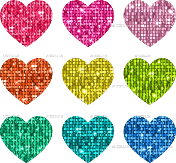 Rainbow Hearts DTF Transfer