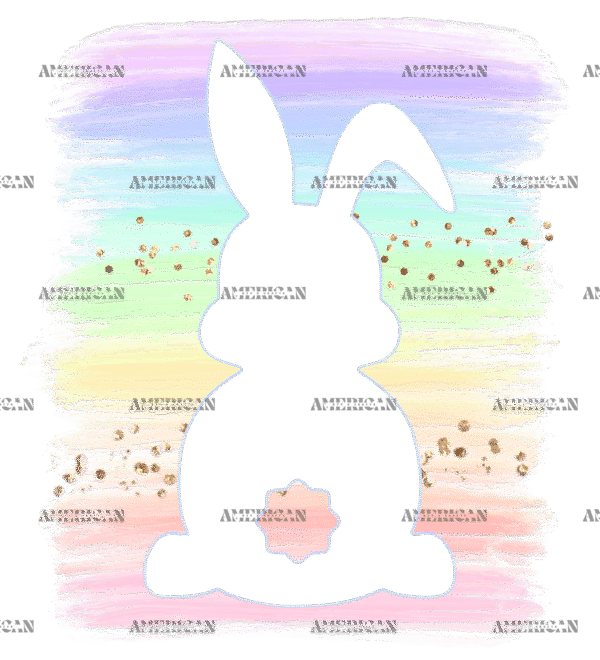Rainbow Shade Bunny DTF Transfer