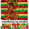 Remembering My Ancestors Juneteenth Afro Woman-4 DTF Transfer