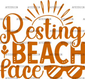 Resting Beach Face-1  DTF Transfer