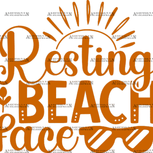 Resting Beach Face-1  DTF Transfer