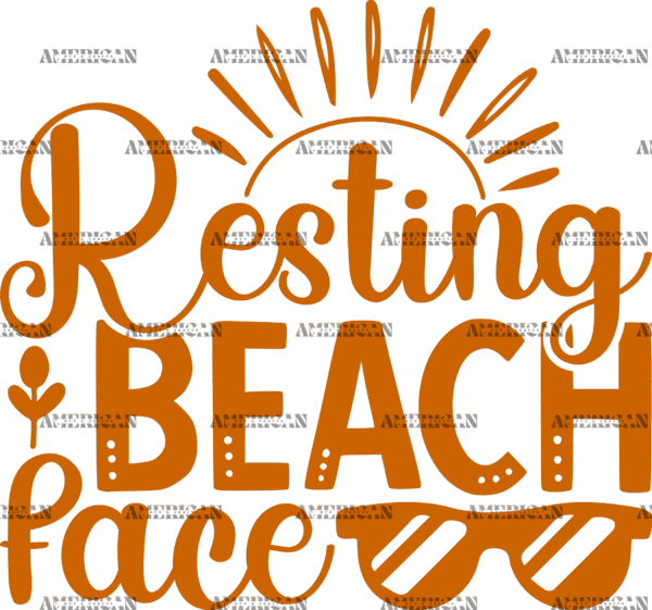 Resting Beach Face-1  DTF Transfer
