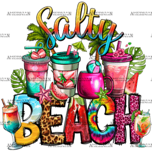 Salty Beach Drinks DTF Transfer