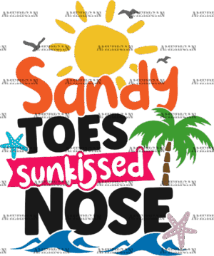 Sandy Toes Sunkissed Nose DTF Transfer