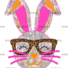 Silver Bunny DTF Transfer
