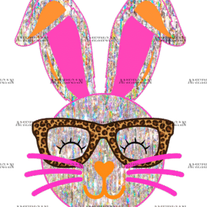 Silver Bunny DTF Transfer