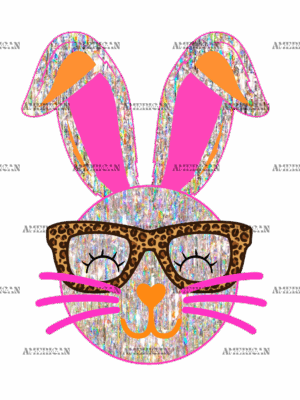 Silver Bunny DTF Transfer