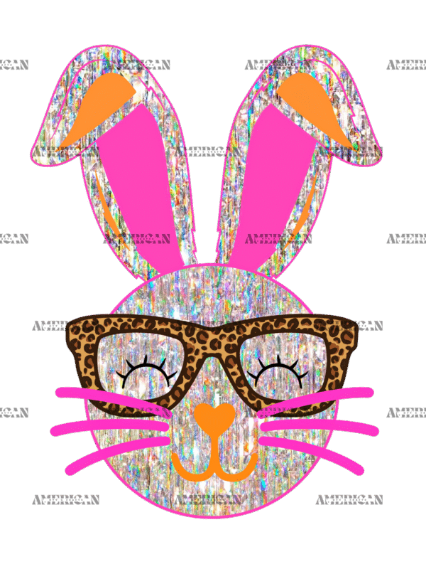 Silver Bunny DTF Transfer