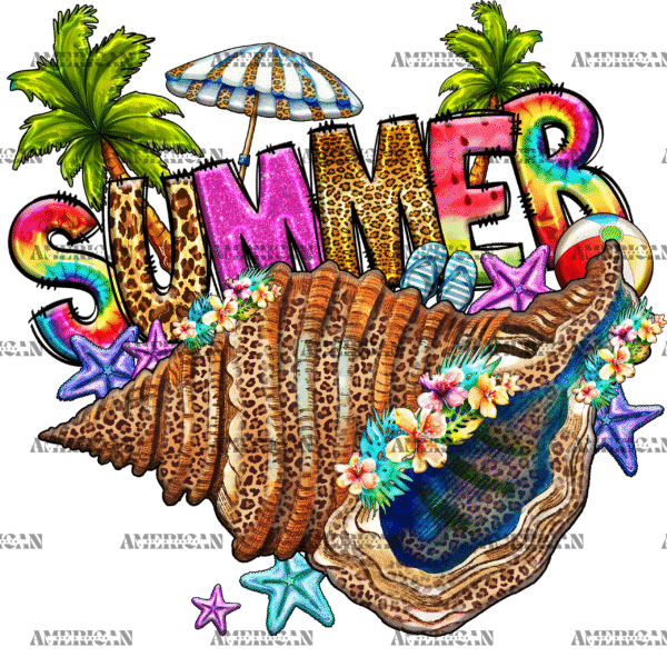 Summer Shell DTF Transfer