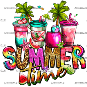 Summer Time Drinks  DTF Transfer