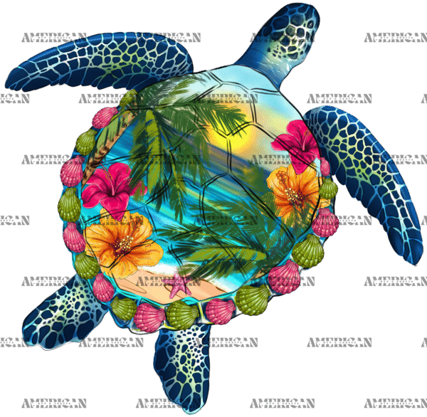 Summer Turtle DTF Transfer