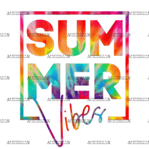 Summer Vibes Tiedye DTF Transfer