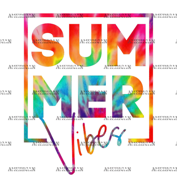 Summer Vibes Tiedye DTF Transfer