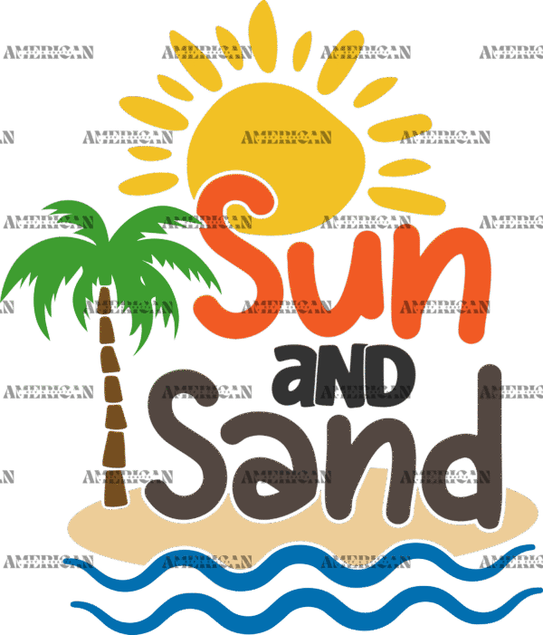 Sun And Sand DTF Transfer