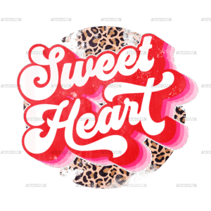 Sweet Heart Retro Grunge Circle DTF Transfer