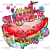 Sweet Summer Watermelon Time DTF Transfer