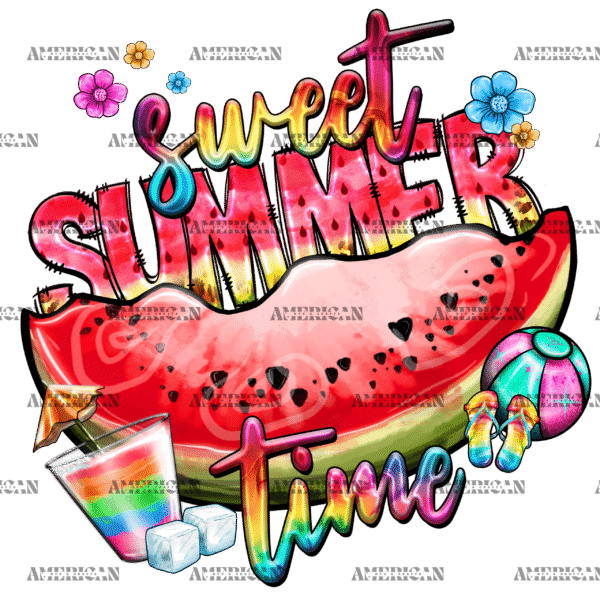 Sweet Summer Watermelon Time DTF Transfer