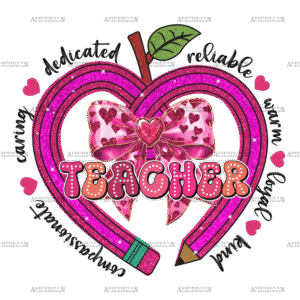 Teacher Bow DTF Transfer