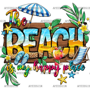 The Beach Is My Happy Place-1 DTF Transfer