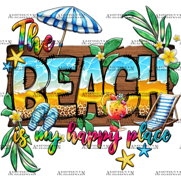 The Beach Is My Happy Place-1 DTF Transfer