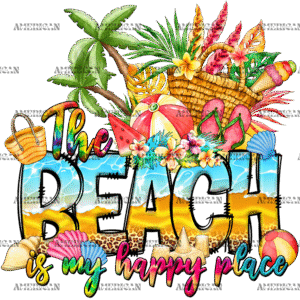 The Beach Is My Happy Place Games DTF Transfer