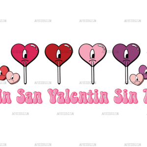 Un San Valentin Sin Ti Lollipop-1 DTF Transfer