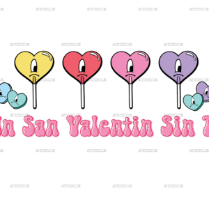 Un San Valentin Sin Ti Lollipop-2 DTF Transfer