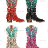 Valentine Boots DTF Transfer