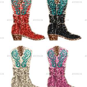 Valentine Boots DTF Transfer