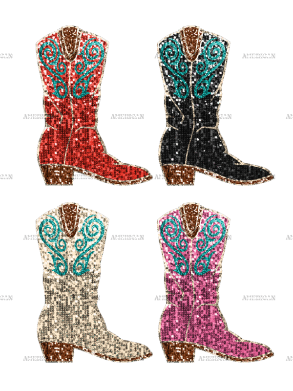 Valentine Boots DTF Transfer