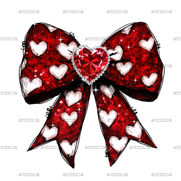 Valentine Bow-1 DTF Transfer