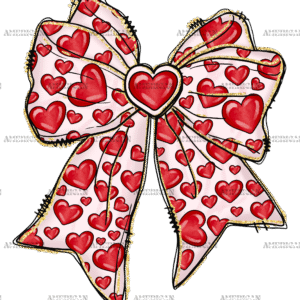 Valentine Bow-10 DTF Transfer