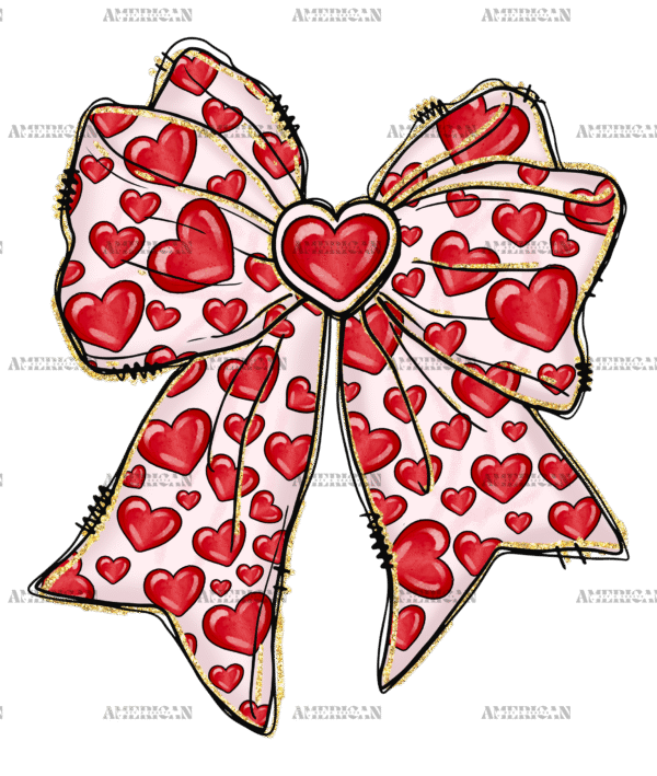 Valentine Bow-10 DTF Transfer