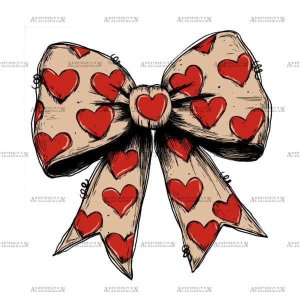 Valentine Bow-2 DTF Transfer