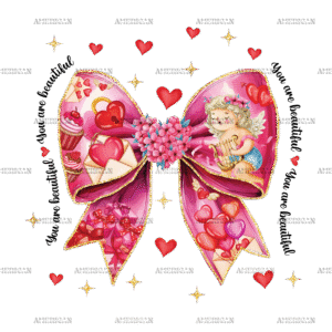 Valentine Bow-5 DTF Transfer