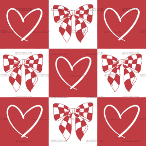 Valentine Bows-2 DTF Transfer