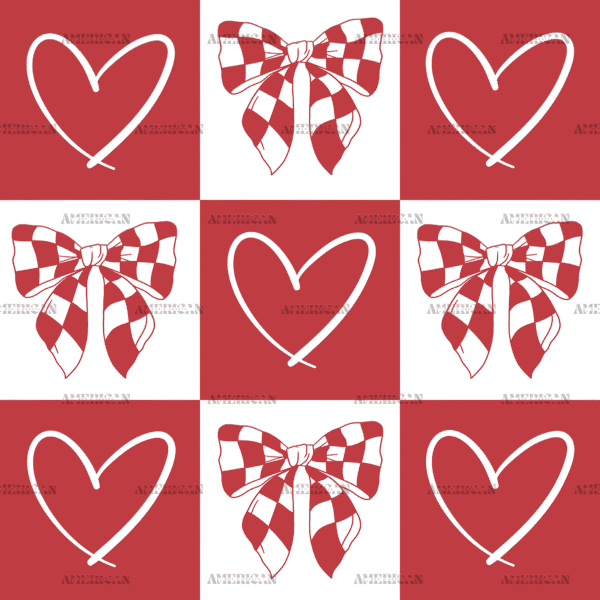 Valentine Bows-2 DTF Transfer