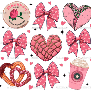 Valentine Bows-4 DTF Transfer