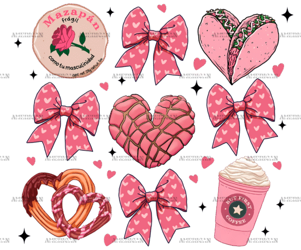 Valentine Bows-4 DTF Transfer