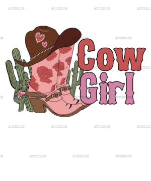 Valentine Cowgirl-1 DTF Transfer