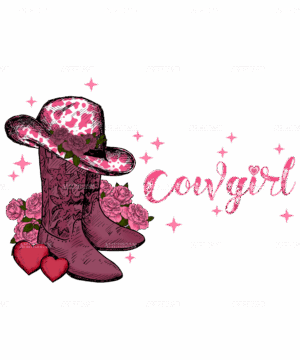 Valentine Cowgirl DTF Transfer