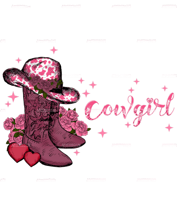 Valentine Cowgirl DTF Transfer