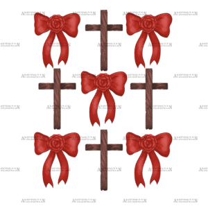 Valentine Cross Bows DTF Transfer
