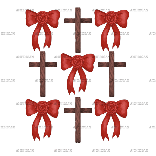 Valentine Cross Bows DTF Transfer